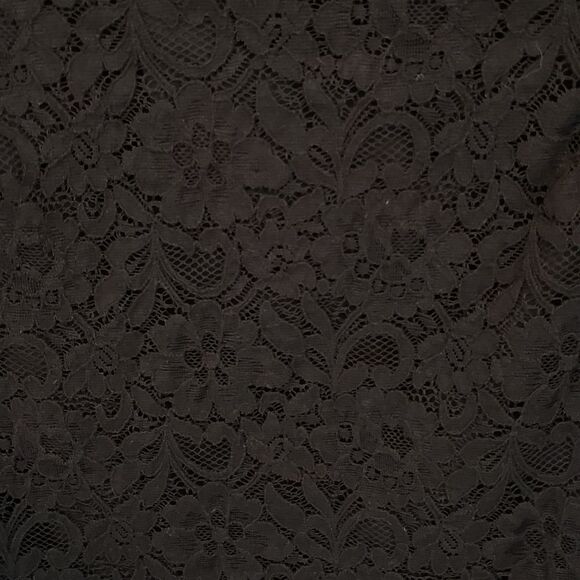 Forever21 mid Sleeve black lace top - Picture 2 of 5